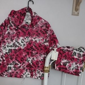 Hoodie with shorts sweat suit